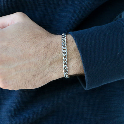 Pulsera Cubana 7mm SILVER