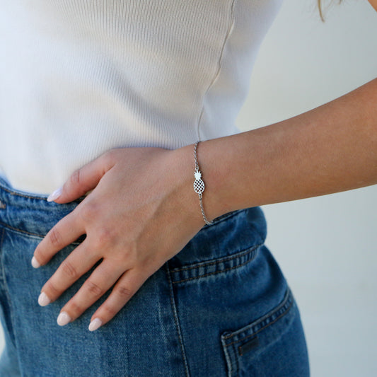 Pulsera con dije Pineapple SILVER