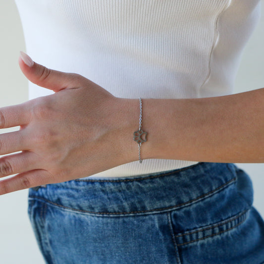 Pulsera con dije Paw SILVER