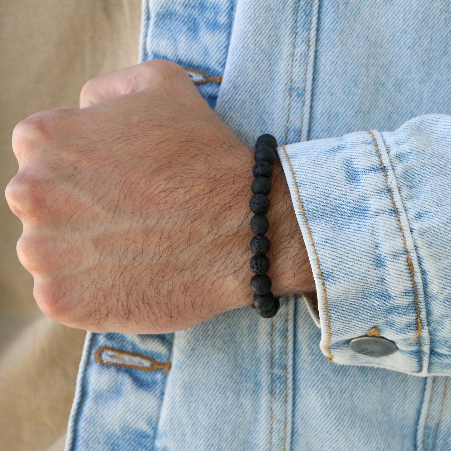 Pulsera minimalista LAVA ROCKS