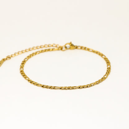 Pulsera Fígaro 2,5mm ORO 18K