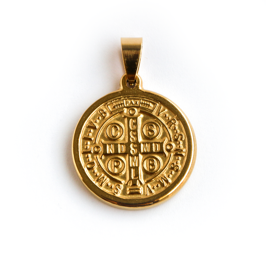 Cadena Box con Medalla de San Benito GOLD