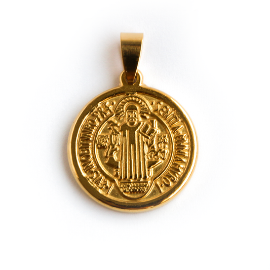 Cadena Box con Medalla de San Benito GOLD