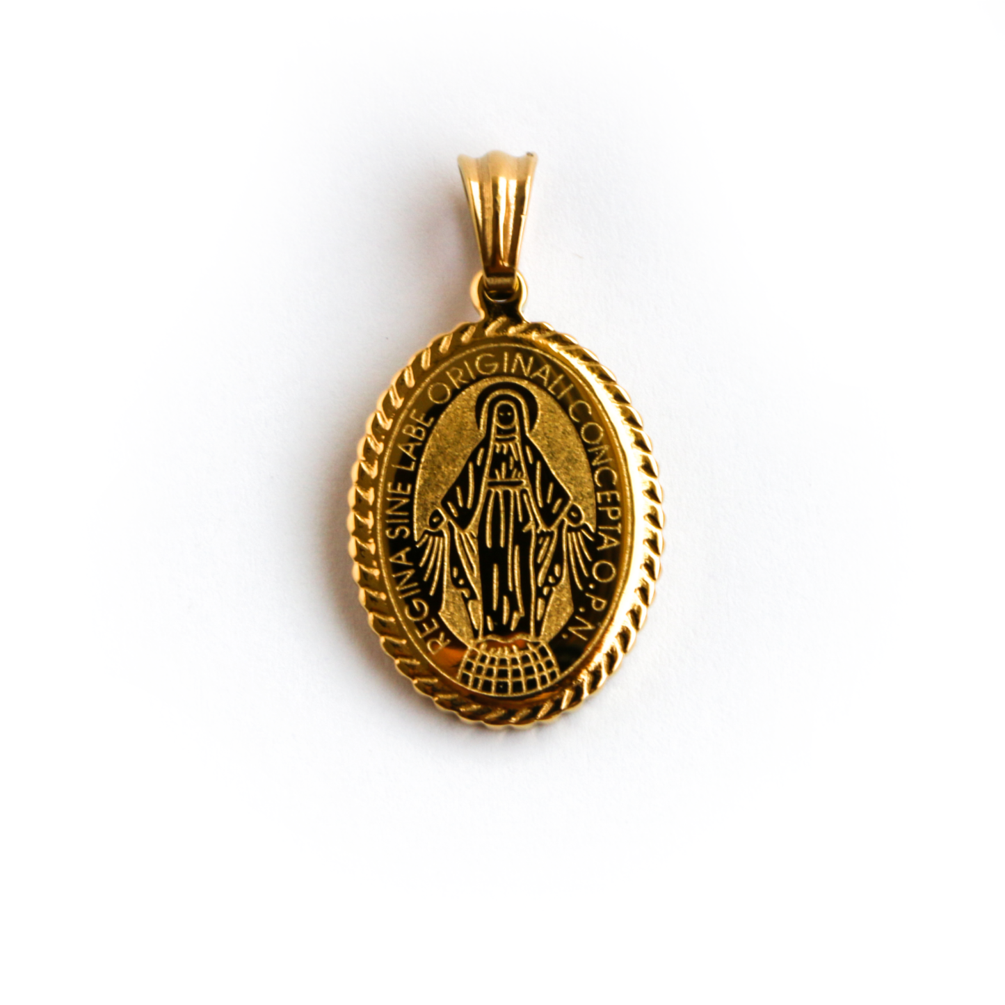 Dije Medalla Virgen Inmaculada Concepción (Bañado en Oro 18k)