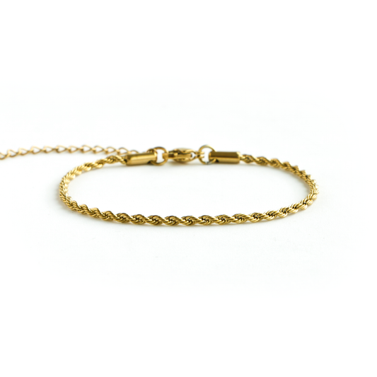 Pulsera Rope 2 mm (Bañada en Oro 18K)